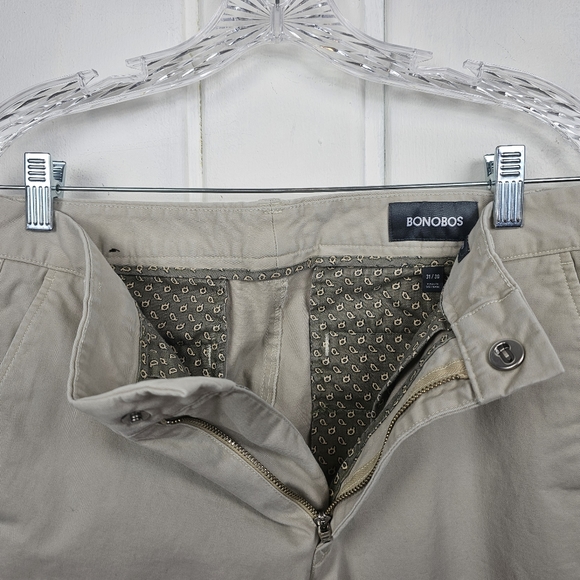 Bonobos Tailored Slim Fit Chino Khakis Men Size 31 x 30 - Picture 2 of 9